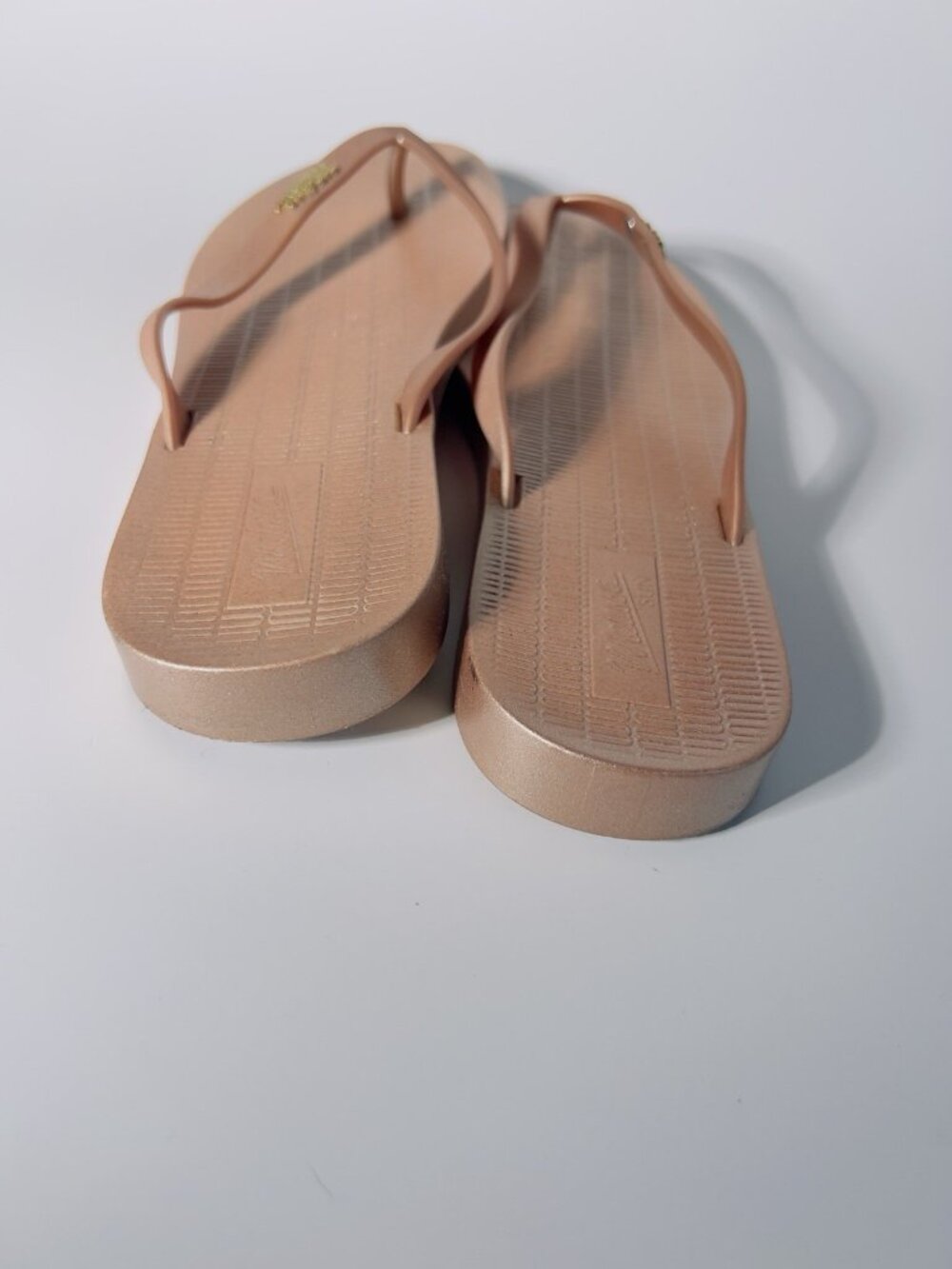 Melissa Sun Venice Flip Flop Metallic Gold Women’s Size 8 - Picture 7 of 8